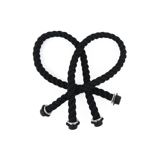 Petite Handles - Black Rope/Silver Trim