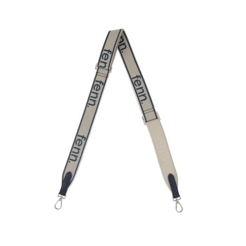 Alternative view of Navy/ Bone Strap - SILVER Trim