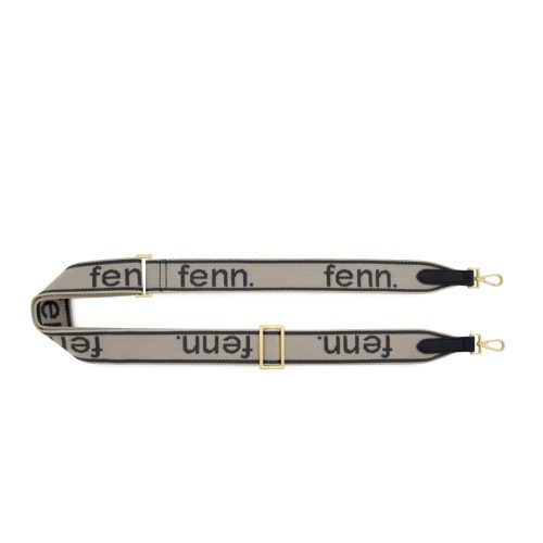 Black/ Bone Strap - Gold Trim