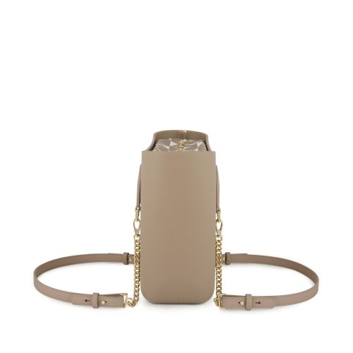 Petite - Stone - Pattern Inner - Gold Zip - Light Stone/Gold Chain - Image 4