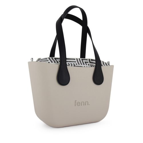 Alternative view of Petite - Mushroom - Pattern Inner - Silver Zip - Black Flat Handle