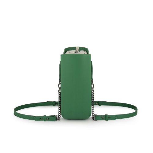 Petite -Rainleaf Green-Pattern Inner-Gun Metal Zip-Green/Gun Metal Chain - Image 3