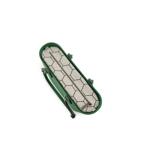 Petite -Rainleaf Green-Pattern Inner-Gun Metal Zip-Green/Gun Metal Chain - Image 4