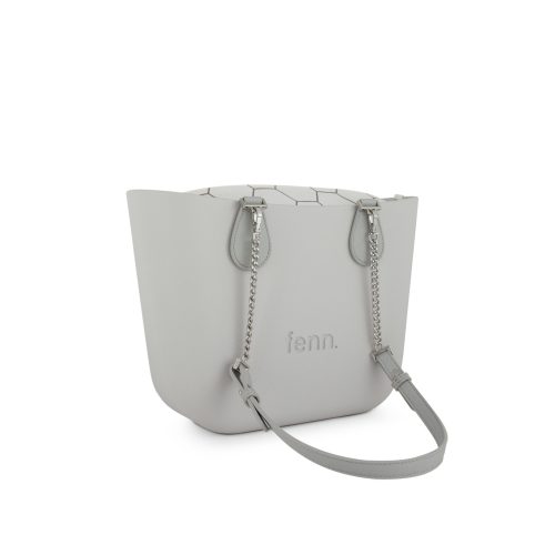 Petite -Ice Grey-Pattern Inner-Silver Zip-Grey/Silver Chain - Image 2