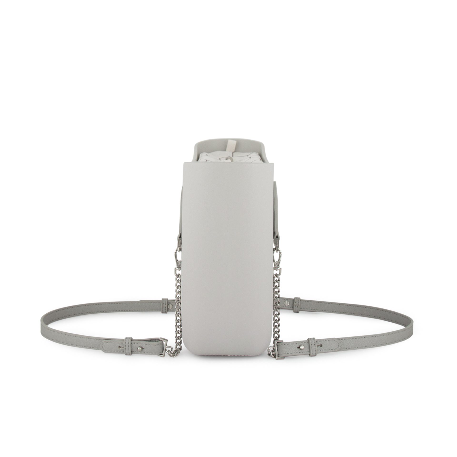 Petite -Ice Grey-Pattern Inner-Silver Zip-Grey/Silver Chain - Image 5