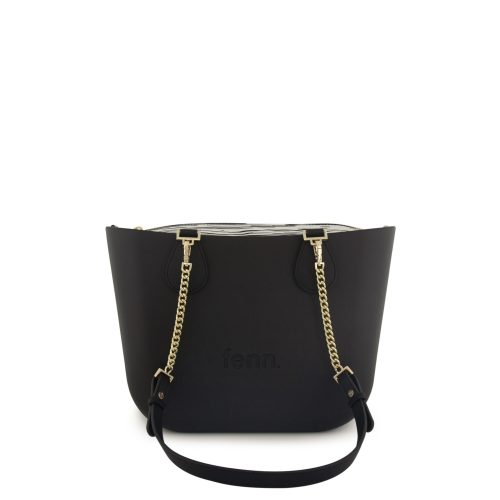 Petite-Black-Pattern Inner- Gold Inner-	Black/Gold Chain