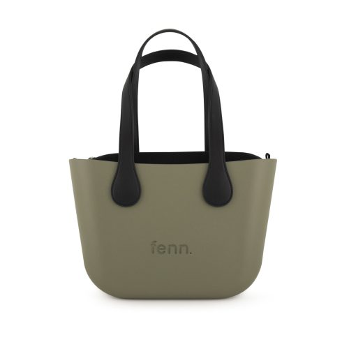 Petite - Watercress-Black Inner-Silver Zip-Black Flat Handles