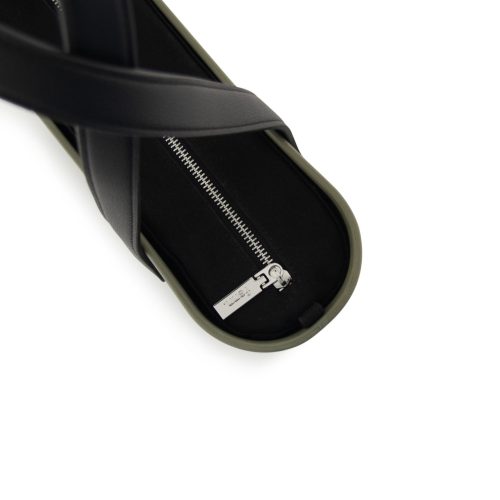 Petite - Watercress-Black Inner-Silver Zip-Black Flat Handles - Image 3