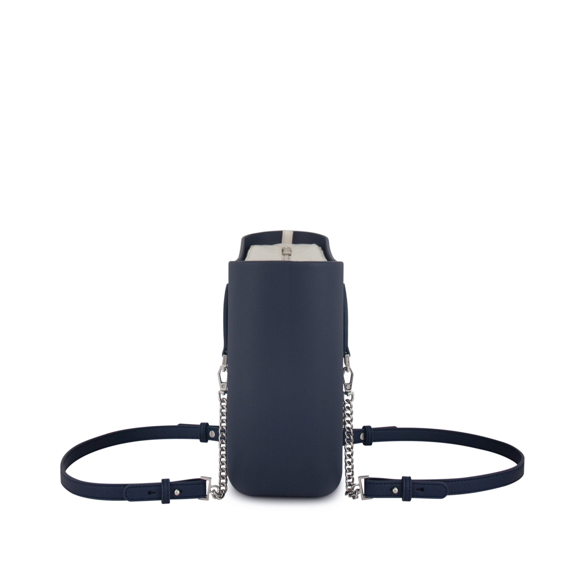 Pettie-Navy-Bone Inner- Silver Zip-Navy/Silver Chain - Image 3