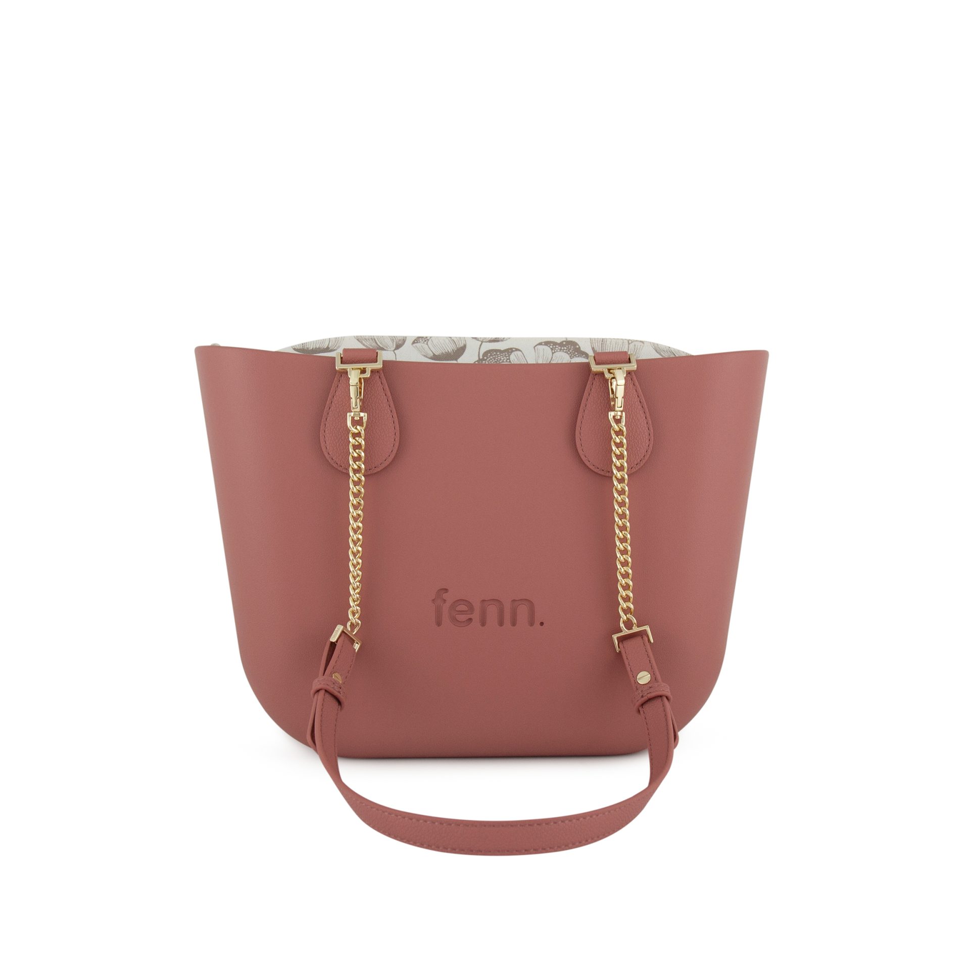 Petite -PINK-Pattern Inner-GOLD Zip-PINK/GOLD CHAIN