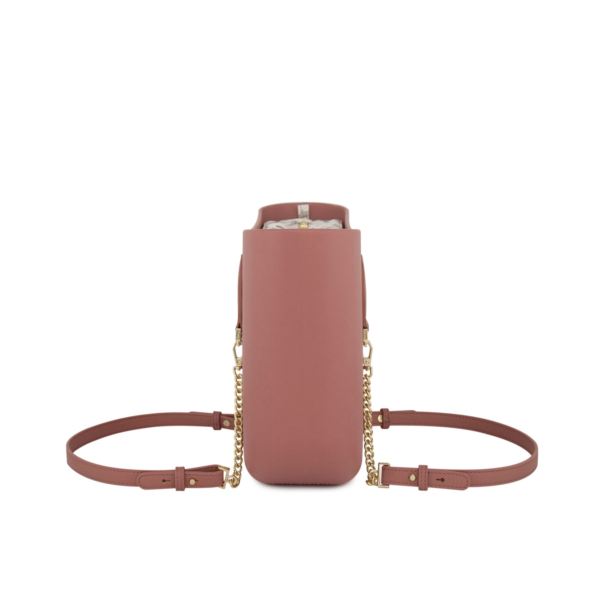Petite -PINK-Pattern Inner-GOLD Zip-PINK/GOLD CHAIN - Image 4