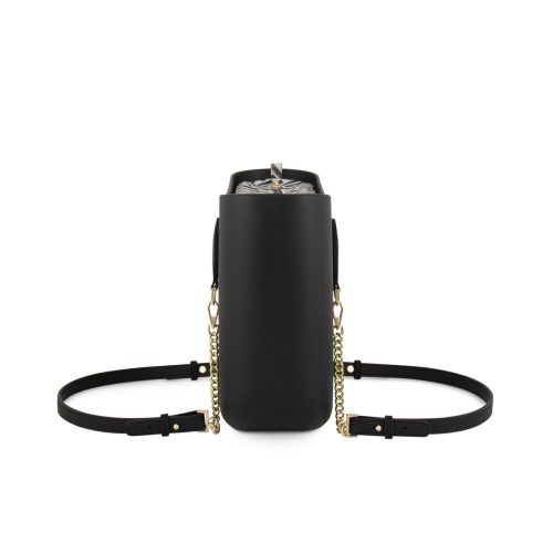 Petite -Black -Black-Pattern Inner-Gold Zip-Black/Gold Chain - Image 5