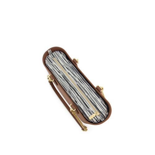 Petite -TAN-Pattern Inner- Gold Zip-Tan/Gold Chain - Image 4
