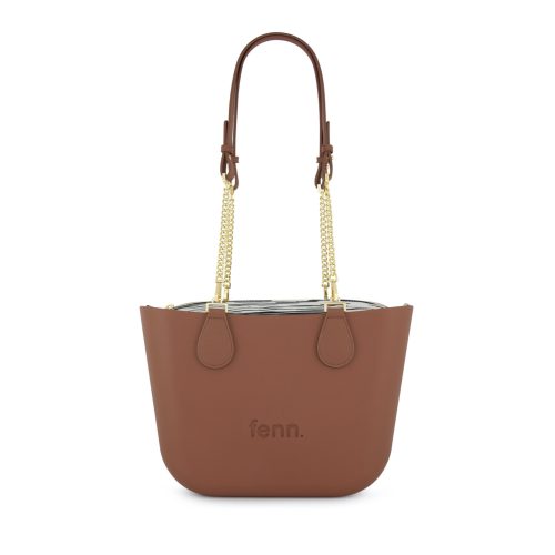 Petite -TAN-Pattern Inner- Gold Zip-Tan/Gold Chain - Image 5