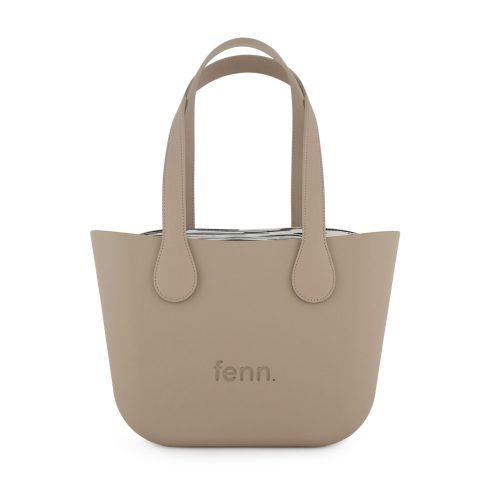 Petite – Stone-Pattern Inner- Gold Zip-Light Stone Flat Handle