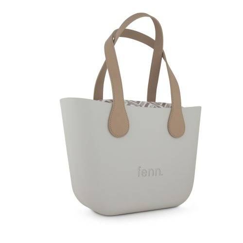 Petite Collection – Ice Grey-Pattern Inner-Silver Zip-Light Stone Flat Handle - Image 2