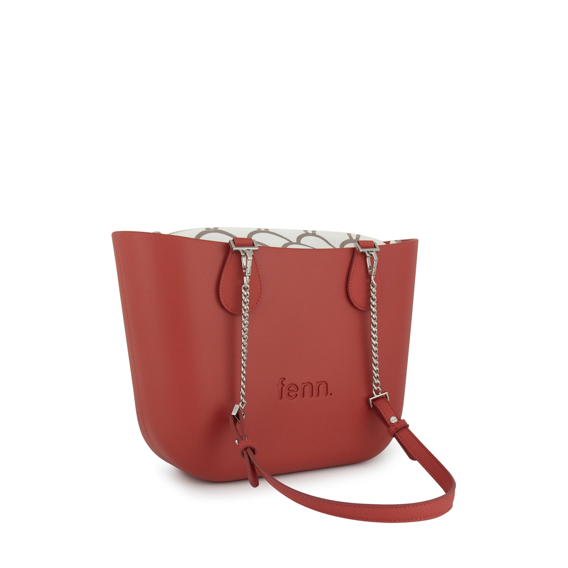Petite Collection-Red -Pattern Inner-Silver Zip-Red/Silver Chain - Image 2