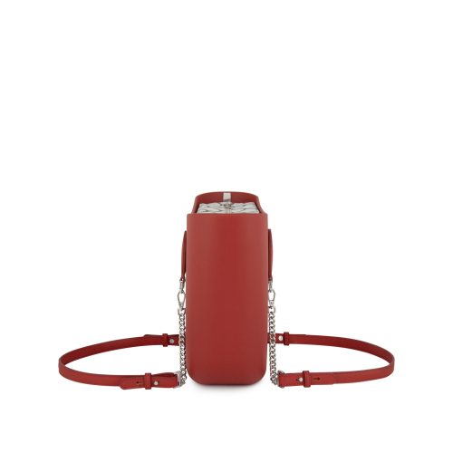 Petite Collection-Red -Pattern Inner-Silver Zip-Red/Silver Chain - Image 3