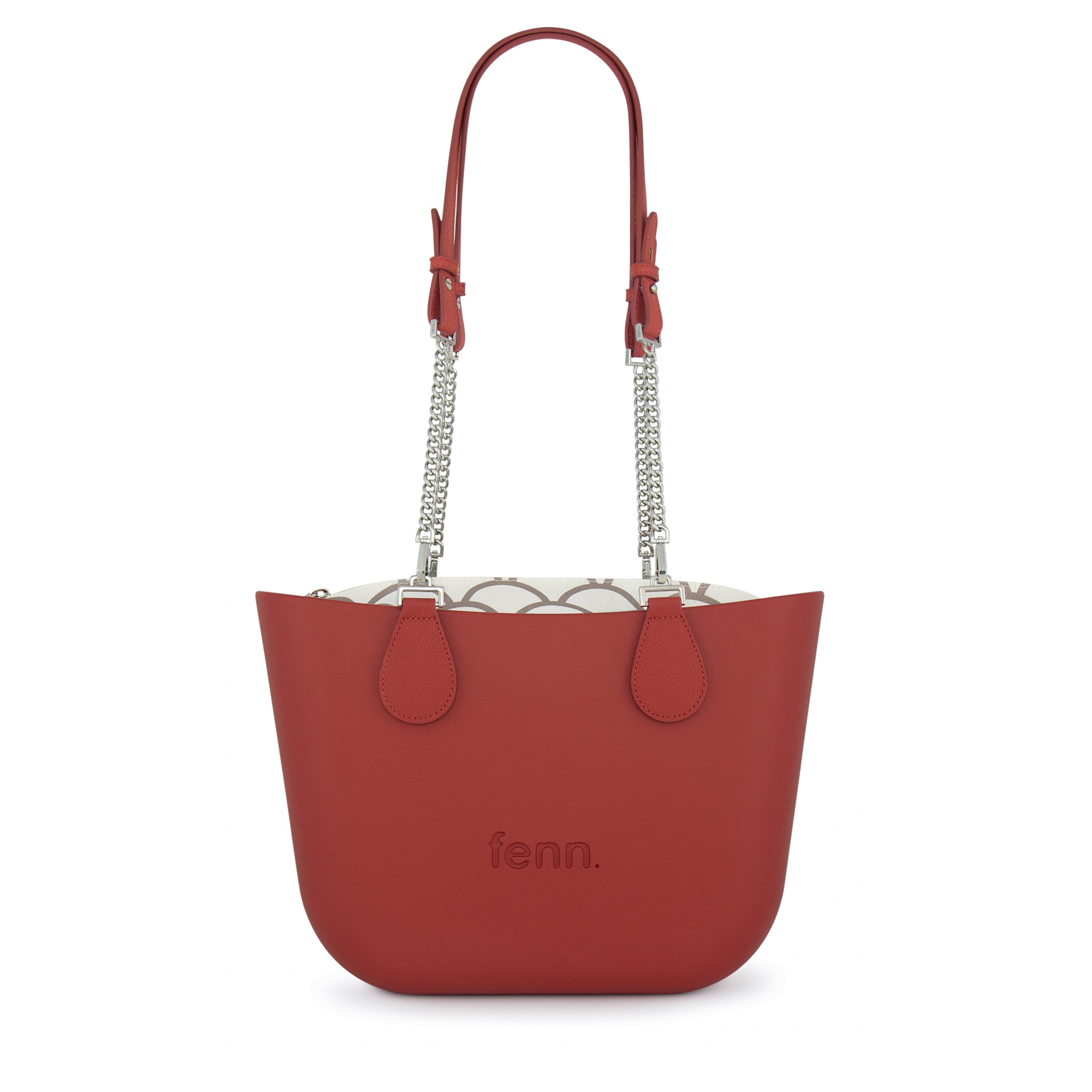 Petite Collection-Red -Pattern Inner-Silver Zip-Red/Silver Chain - Image 5