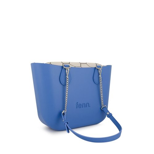 Alternative view of Petite Collection-Blue -Pattern Inner-Silver Zip-Blue/Silver Chain