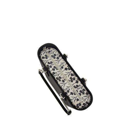Alternative view of Petite -Black -Pattern Inner-Silver  Zip-Black/ Silver Chain