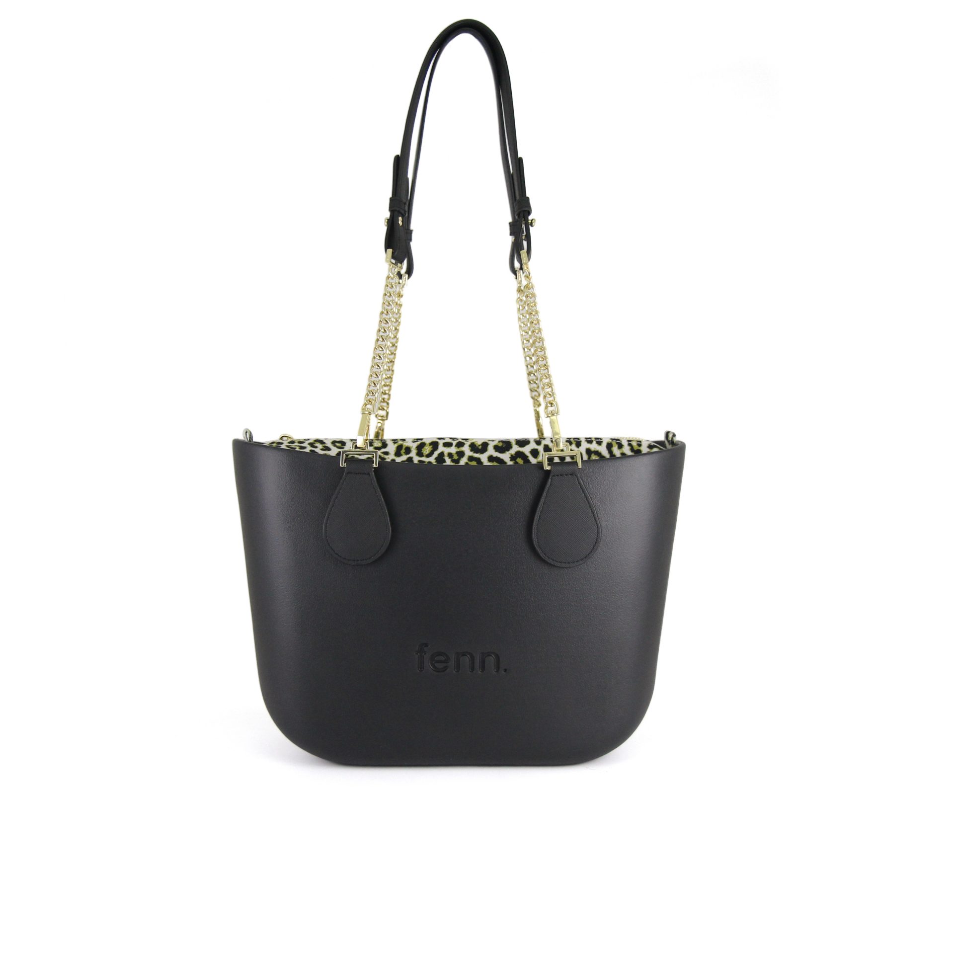 Petite - Black - Pattern Inner - Gold Zip - Black/ Gold Chain - Image 5