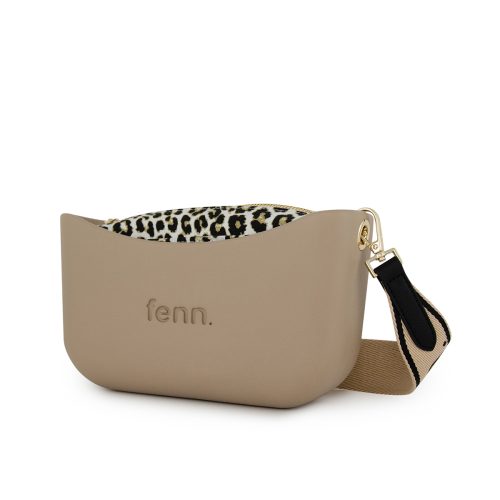 Classic Collection - Stone - Pattern Inner - Gold Zip - Adjustable Canvas Strap - Image 3