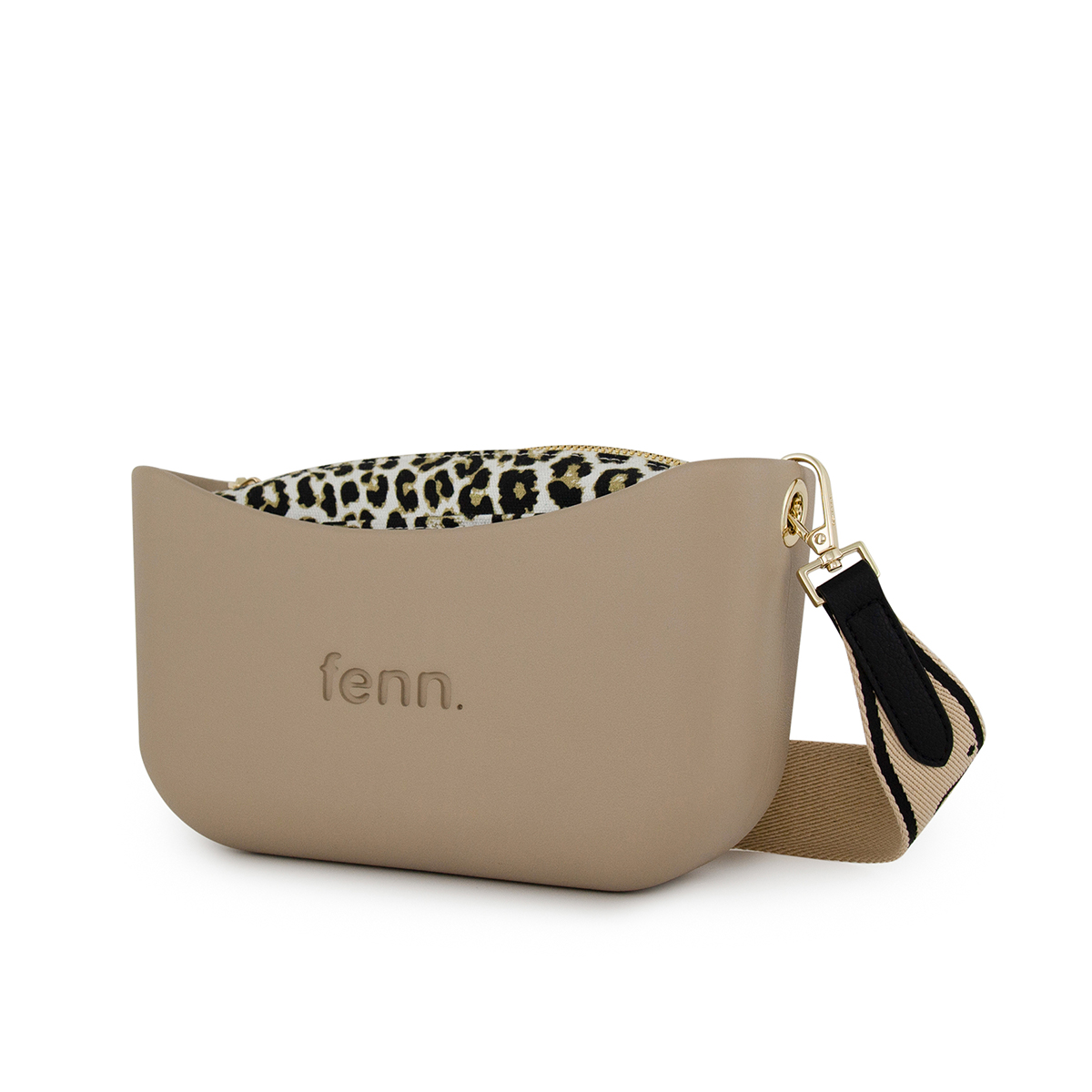 Classic Collection - Stone - Pattern Inner - Gold Zip - Adjustable Canvas Strap - Image 3