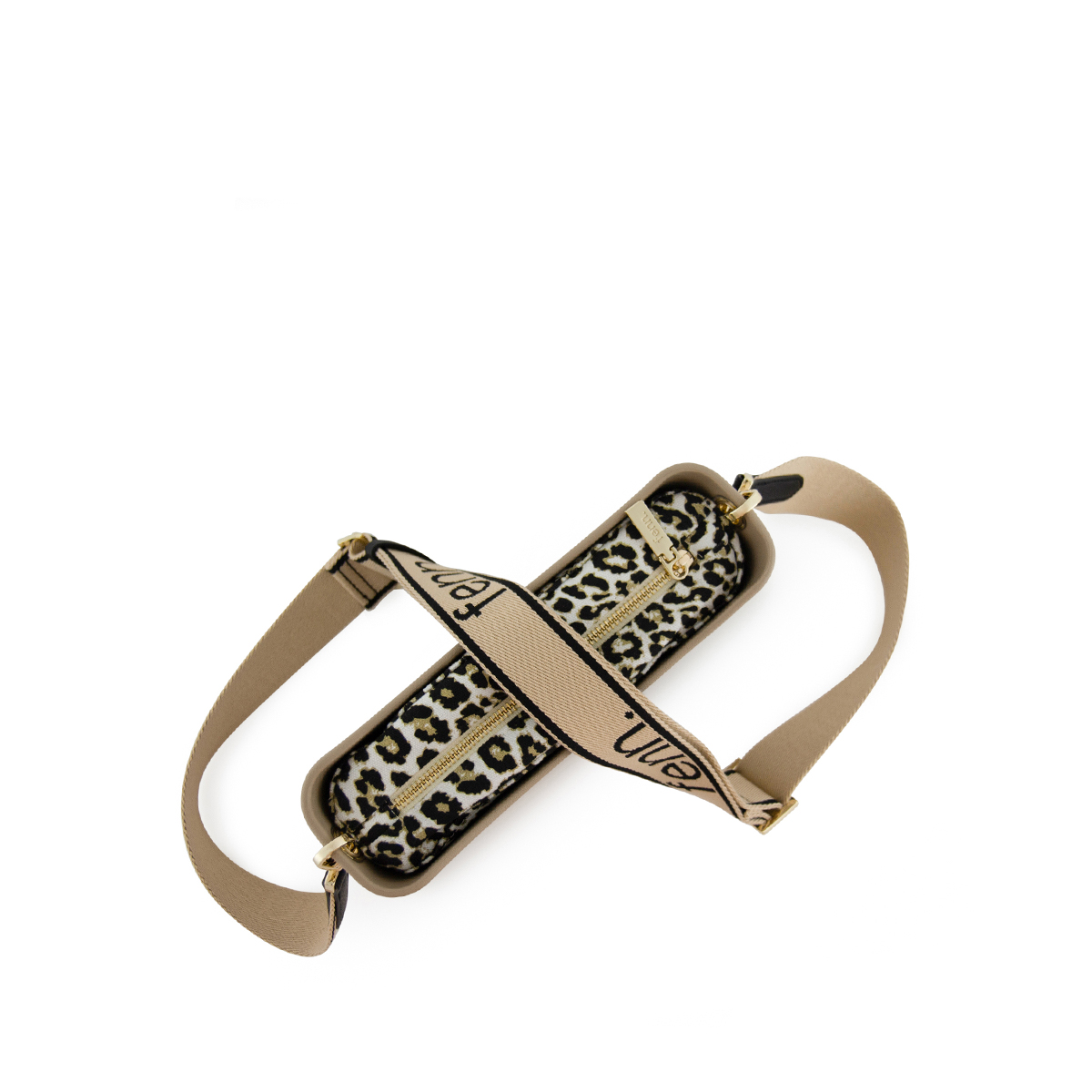 Classic Collection - Stone - Pattern Inner - Gold Zip - Adjustable Canvas Strap - Image 4