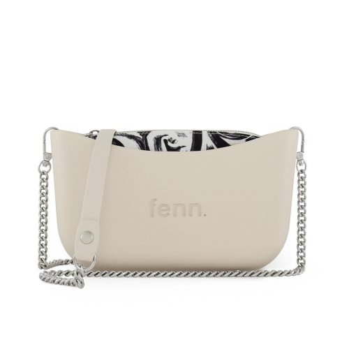 Classic Collection - Champagne - Pattern Inner - Silver Zip - Champagne/ Silver Chain