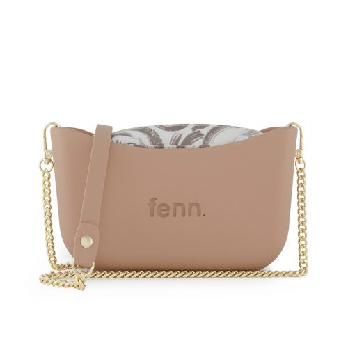 Classic Collection - Mocha - Pattern Inner - Gold Zip - Mocha/ Gold Chain