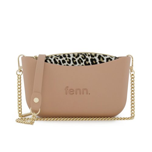 Classic Collection - Mocha - Pattern Inner - Gold Zip - Mocha/ Gold Chain