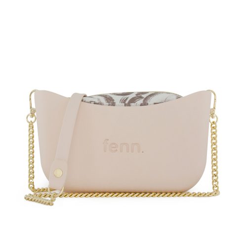 Classic Collection - Nude - Pattern Inner - Gold Zip - Nude/ Gold Chain