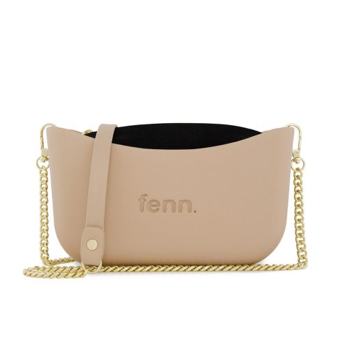 Classic Collection - Sand - Black Inner - Gold Zip - Sand/ Gold Chain