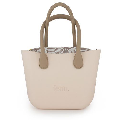 Petite - Nude - Pattern Inner - Gold Zip - Light Stone Round Handle