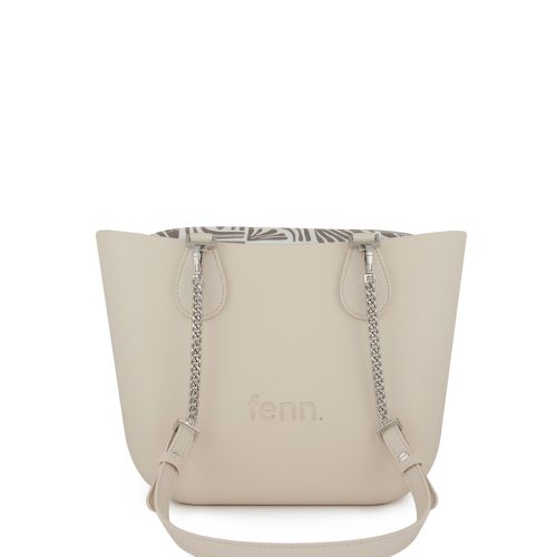 Petite - Champagne - Pattern Inner - Silver Zip - Champagne/ Silver Chain