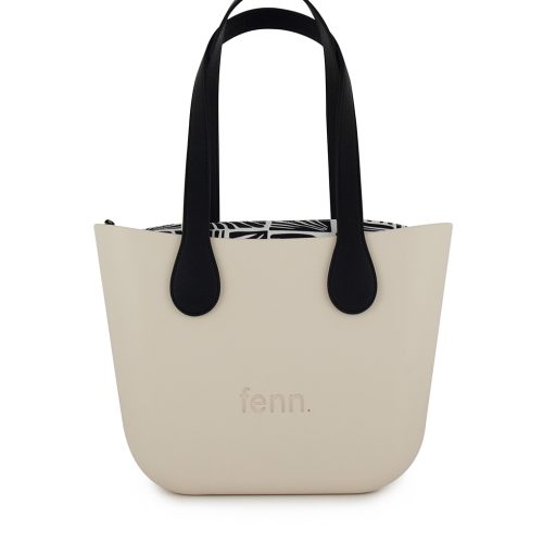 Petite - Champagne - Pattern Inner - Silver Zip - Black Flat Handle