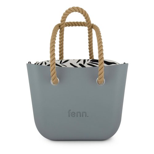 Petite - Blue Haze - Pattern Inner - Silver Zip - Beige Rope